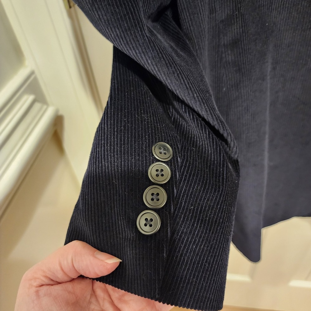 Saddlebred Corduroy Sports Coat Blazer Dark Blue/Navy 44L Dapper business - Picture 9 of 10